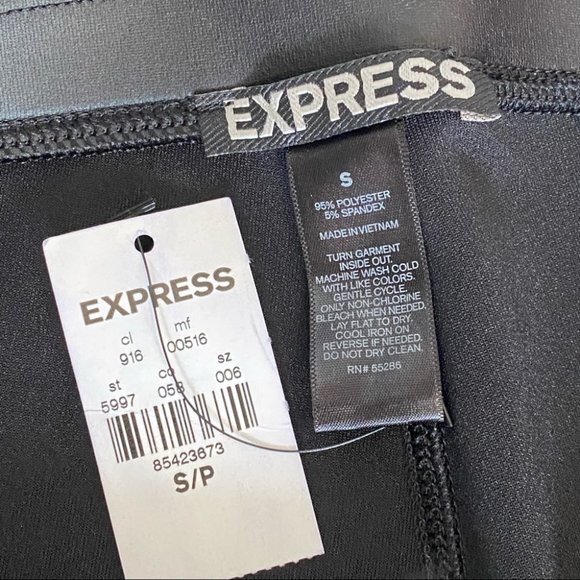 SOLD | 🔥SALE🔥 NWT Express Vegan Leather Black Ankle Tights **HOST PICK** - Picture 8 of 15